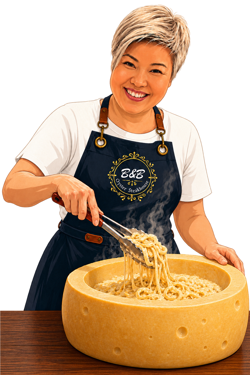 Joey 即席拌製芝士意粉插畫